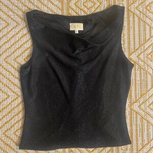 90s Vintage Cache Black Sparkle Top